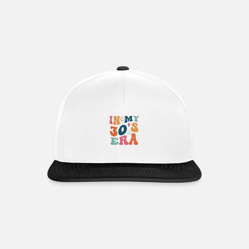 In my 30's Era - Snapback Cap - Weiß/Schwarz