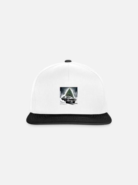 Auto Muscle Car Xmas Geschenke Weihnachten - Snapback Cap - Weiß/Schwarz