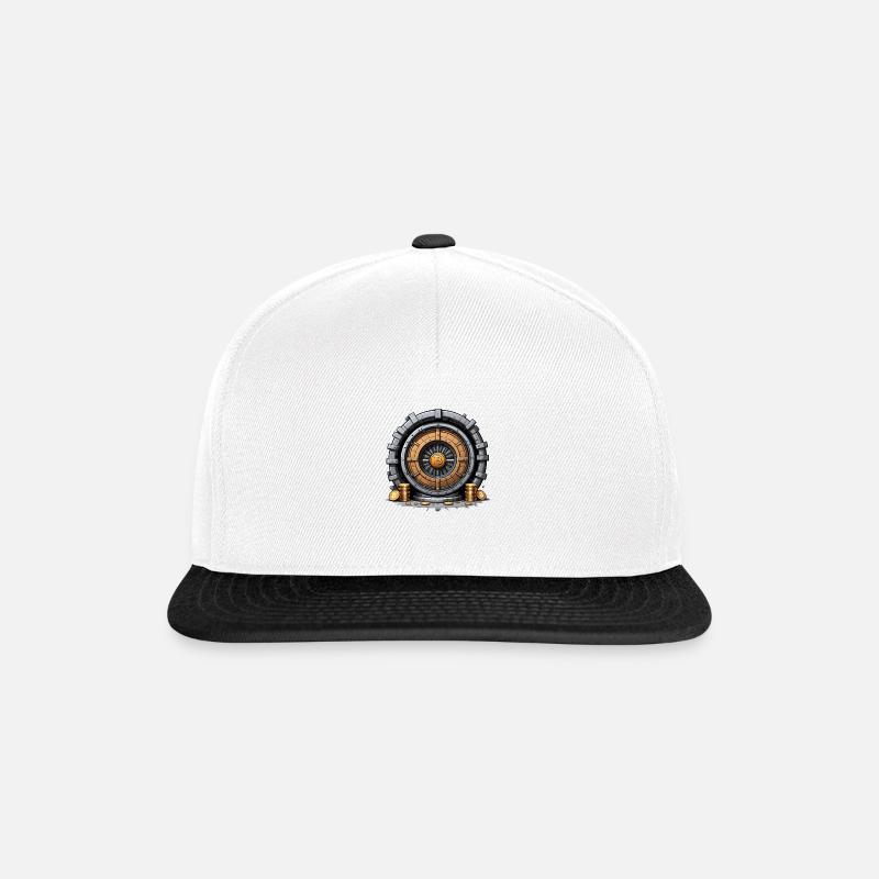 Bitcoin Krypto Crypto to the Moon Geschenk - Snapback Cap - Weiß/Schwarz