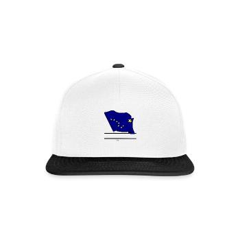Flag Alaska text banner - Snapback Cap - white/black - Front