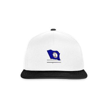 Flag Virginia text banner - Snapback Cap - white/black - Front