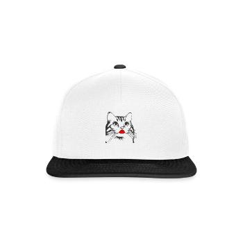 Sassy Cat - Snapback Cap - Weiß/Schwarz - Vorne