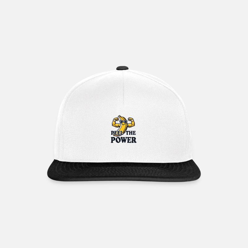 Épluchez la puissance 🍌💪 - Casquette snapback - blanc/noir