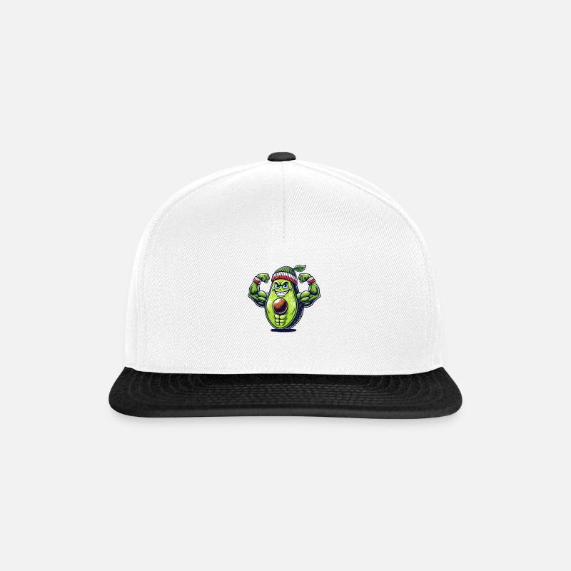 Strong Avocado 💪🥑 - Snapback Cap - white/black