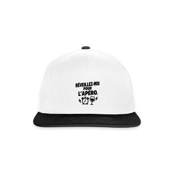 Humour Réveil Hydratation - Casquette snapback - blanc/noir - Devant