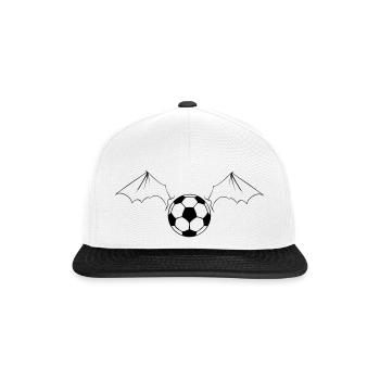 ball_bat_wings_1_color2 - Casquette snapback - blanc/noir - Devant