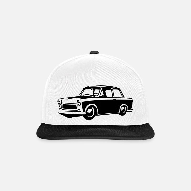 Trabi 601 Tuning - Snapback Cap - Weiß/Schwarz