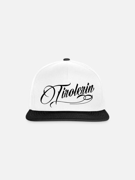 Tirolerin - Snapback Cap - Weiß/Schwarz