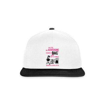 Auvergne Wannenöffnung gekocht Grill Bier - Snapback Cap - Weiß/Schwarz - Vorne