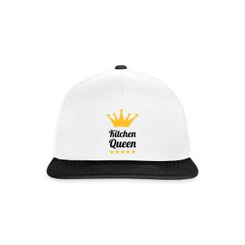 Kitchen Queen - Snapback Cap - Weiß/Schwarz - Vorne