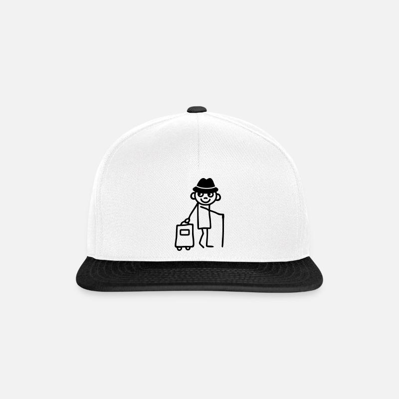 Man avec chariot - Casquette snapback - blanc/noir