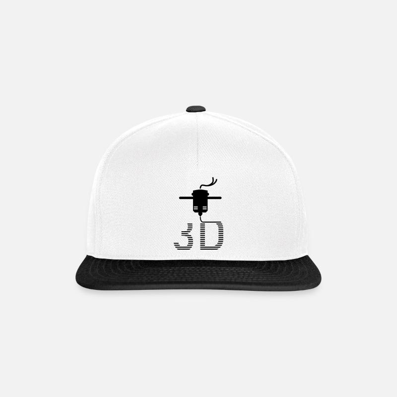 3d printer 3d - Snapback Cap - white/black
