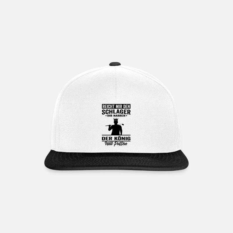 Reicht Mir Den Schläger Ihr Narren Der König Will - Snapback Cap - Weiß/Schwarz