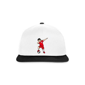 Dabbing Football Player Boys Tunisia Football - Snapback Cap - white/black - Front