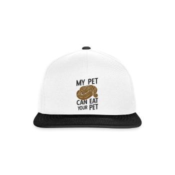 Reptilien Für Fans Von Schlangen - Snapback Cap - Weiß/Schwarz - Vorne