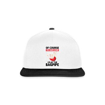 Bagpipes for pipers and Scots - Snapback Cap - white/black - Front