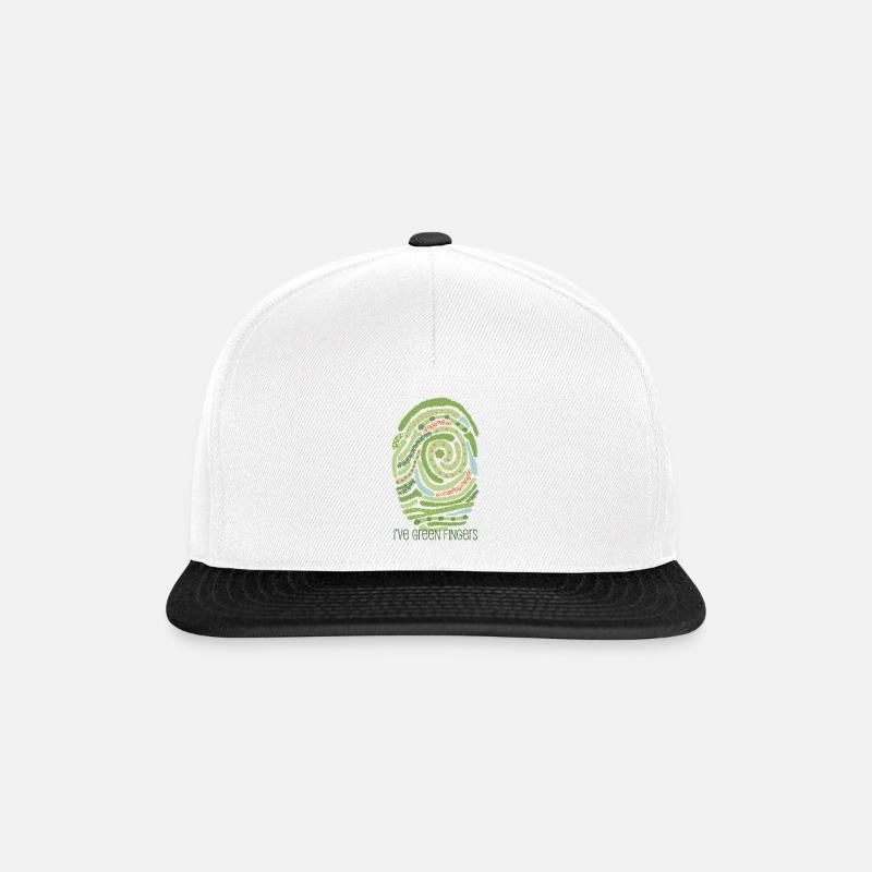 Garten-Fingerabdruck - Snapback Cap - Weiß/Schwarz