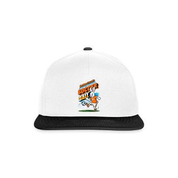 Fußball Hase - Snapback Cap - Weiß/Schwarz - Vorne