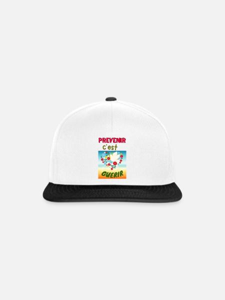 Verhindern - Snapback Cap - Weiß/Schwarz