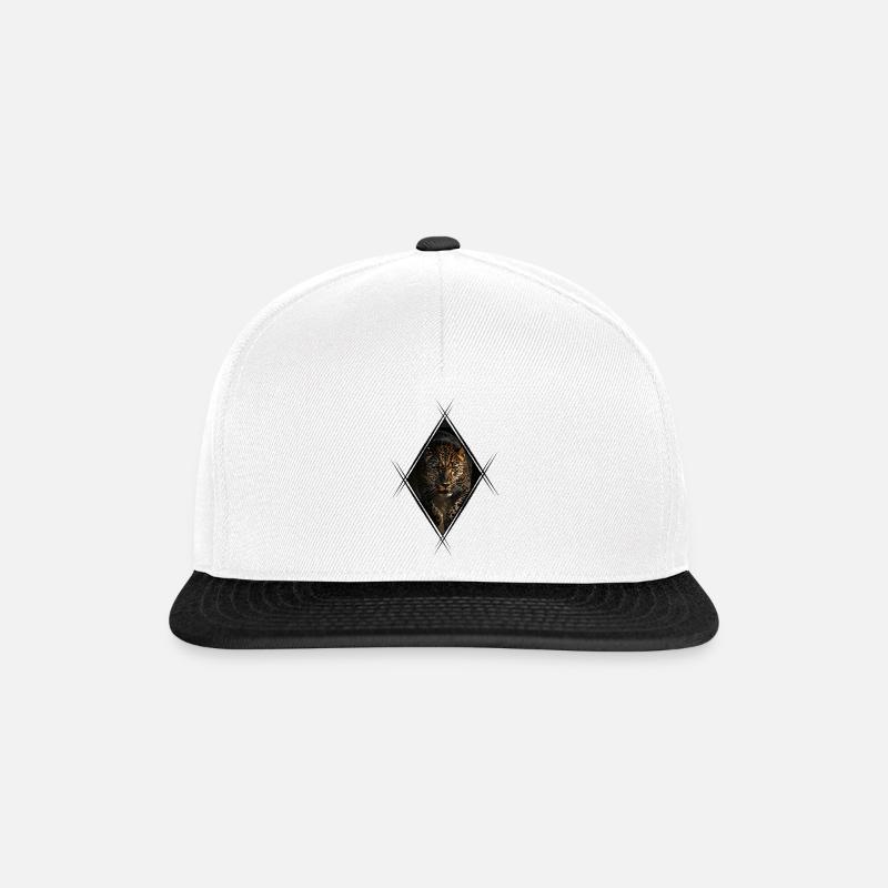 Leopard - Snapback Cap - Weiß/Schwarz