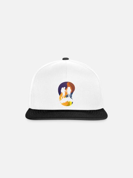 Wanderung Wanderer - Snapback Cap - Weiß/Schwarz