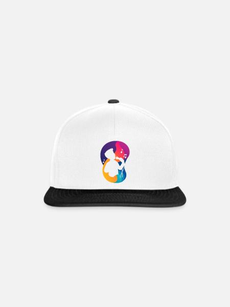 Karaoke Tenor Gesang - Snapback Cap - Weiß/Schwarz