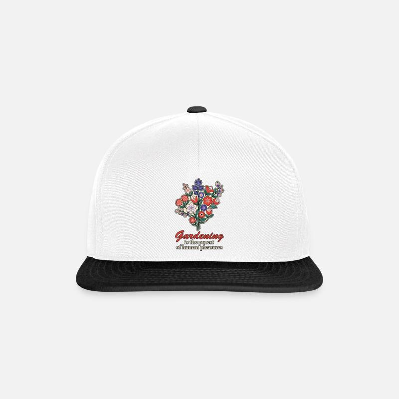 Blumen Garten Schrebergarten Kleingarten - Snapback Cap - Weiß/Schwarz