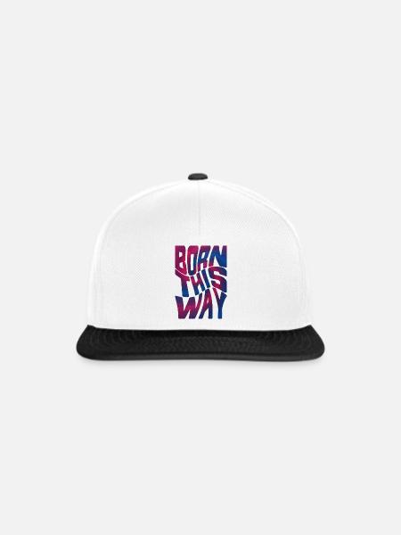 Born This Way – Bisexual Edition - Snapback Cap - Weiß/Schwarz