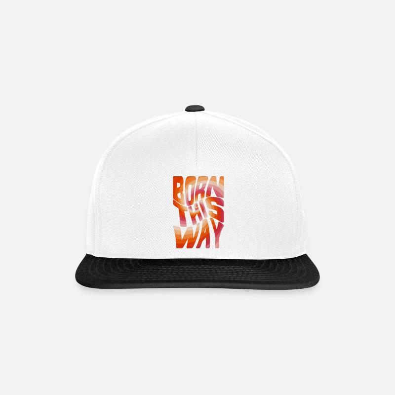 Born This Way – Lesbian Pride Style - Snapback Cap - Weiß/Schwarz