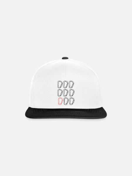 Karabiner - Snapback Cap - Weiß/Schwarz