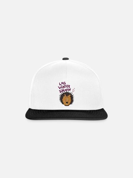 Igel im Winterschlaf - Snapback Cap - Weiß/Schwarz