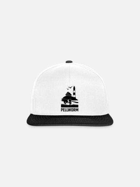 Insel Pellworm - Snapback Cap - Weiß/Schwarz