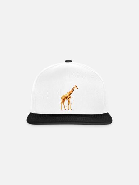 Giraffe_2 - Snapback Cap - Weiß/Schwarz