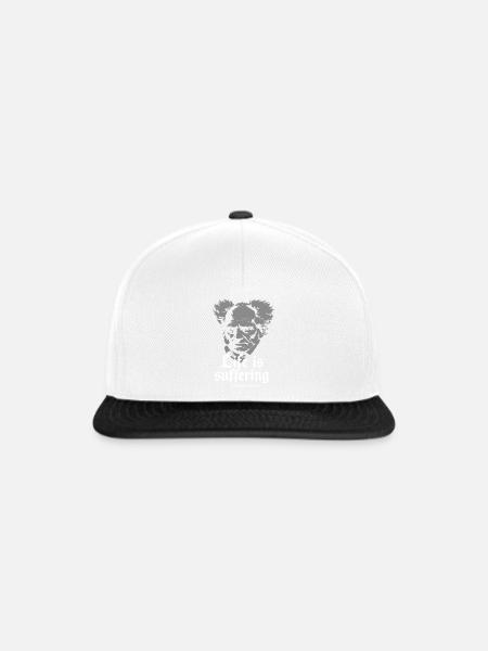 Das Leben ist Leiden: Schopenhauer Tee - Snapback Cap - Weiß/Schwarz