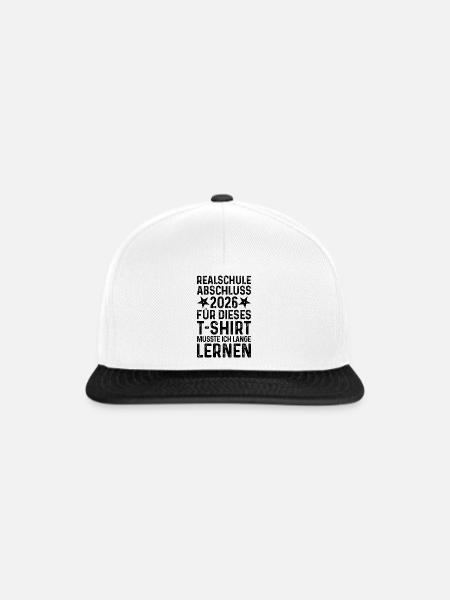 Realschulabschluss 2026 - Snapback Cap - Weiß/Schwarz