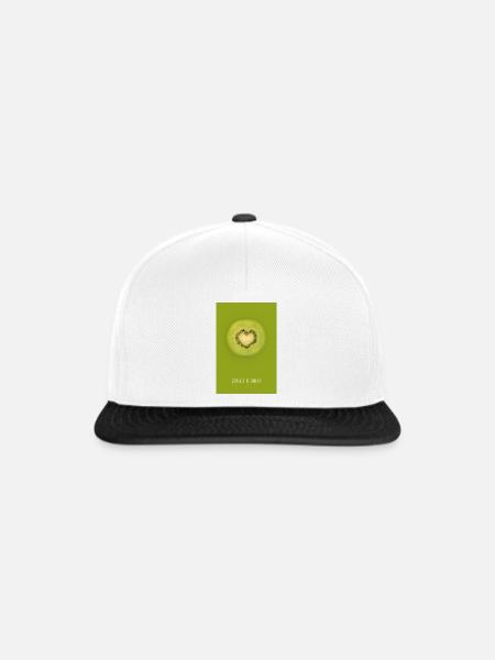 Kiwi mit Herz  Fresh Perspective - Snapback Cap - Weiß/Schwarz