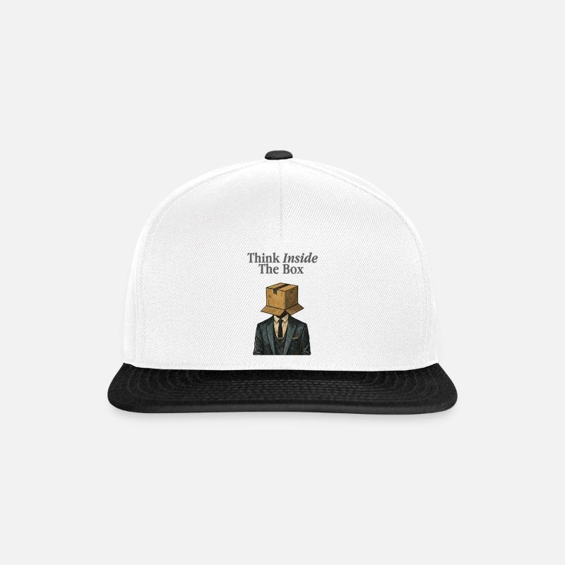 Think Inside The Box Office Humor - Snapback Cap - white/black