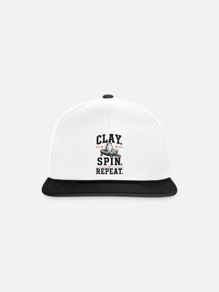 Clay Spin Repeat Keramik Shirt - Snapback Cap - Weiß/Schwarz