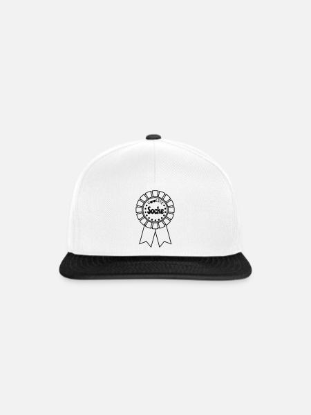 Coolste Socke - Snapback Cap - Weiß/Schwarz