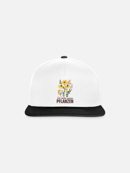 Pflanzen Liebe - Snapback Cap - Weiß/Schwarz