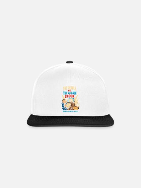 Menschen gegen den Wecker - Snapback Cap - Weiß/Schwarz