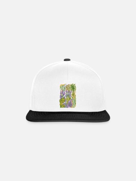 Dschungel - Snapback Cap - Weiß/Schwarz