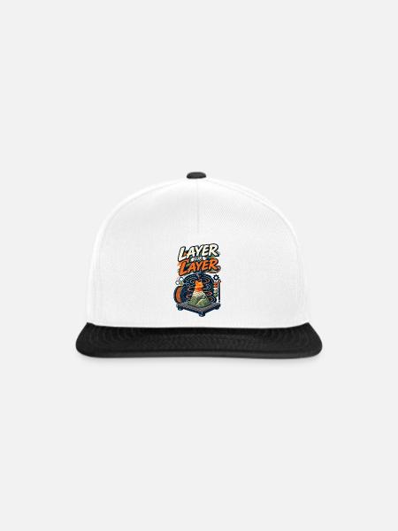 3D Drucker Layer für Layer - Snapback Cap - Weiß/Schwarz