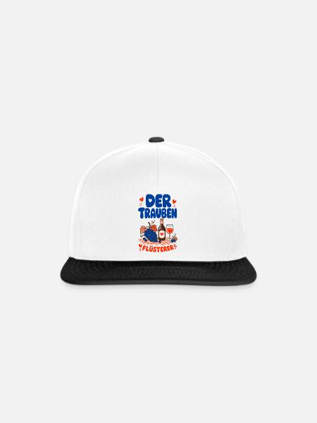 Wein Der Traubenflüsterer Weinkenner - Snapback Cap - Weiß/Schwarz