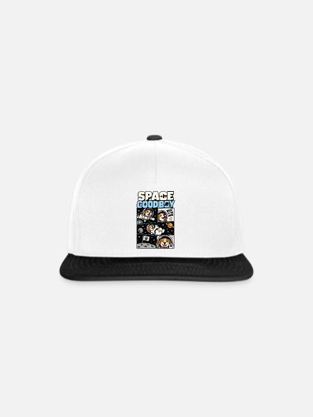 Space Good Boy – Astronautenhund - Snapback Cap - Weiß/Schwarz