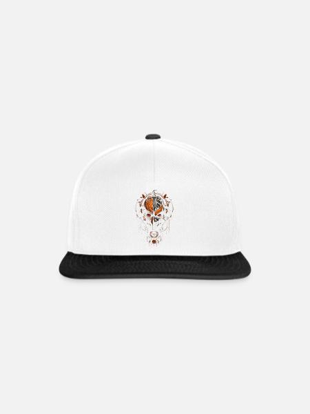 Verfluchter Steampunk-Kürbis – Halloween - Snapback Cap - Weiß/Schwarz