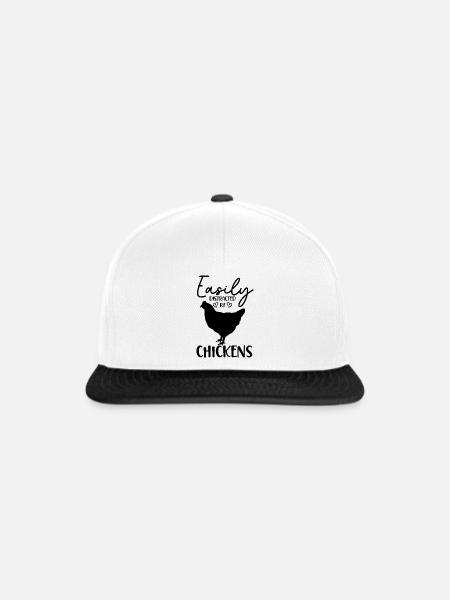 Huhn Humor Spruch - Snapback Cap - Weiß/Schwarz