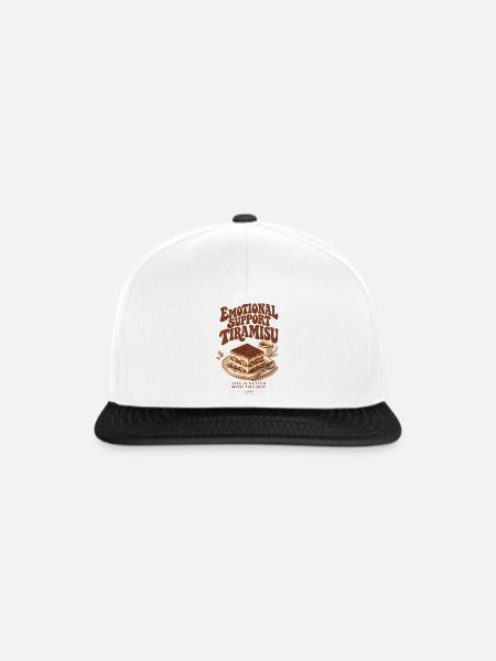 Emotional Support Tiramisu - Snapback Cap - Weiß/Schwarz