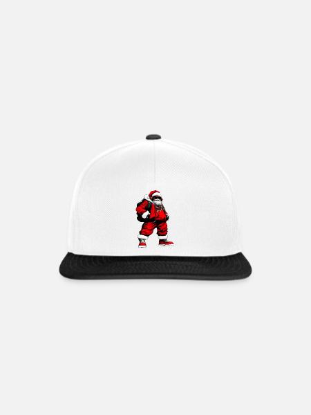Weihnachtsmann Rapper Hip Hop - Snapback Cap - Weiß/Schwarz