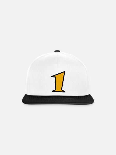 1. 1 JAHR - Snapback Cap - Weiß/Schwarz
